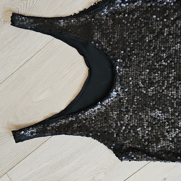Talula Black Sequin Tank, XS - Picture 15 of 16